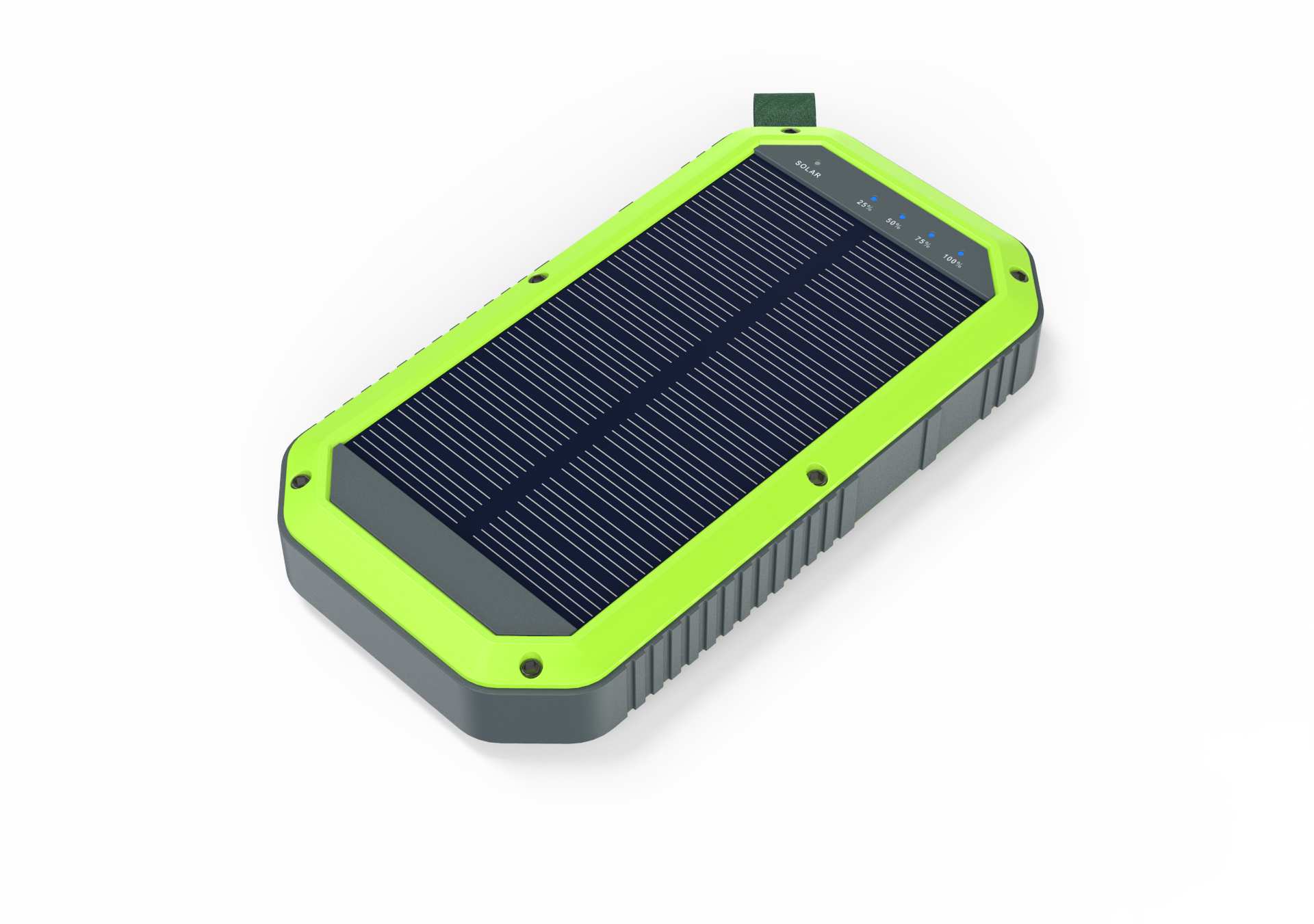 Green solar charger bottom side working diagram