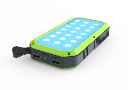 Working diagram of the back of green solar charger